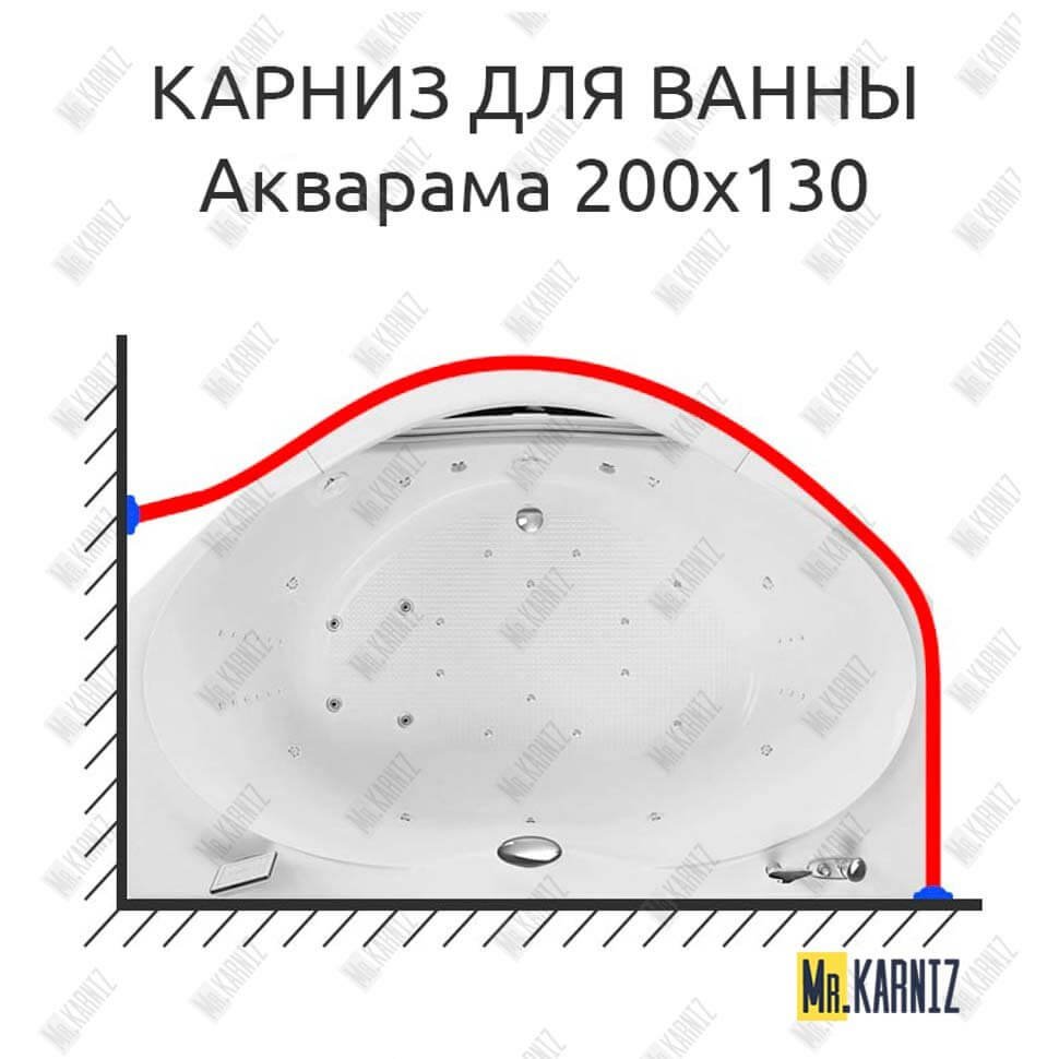 Карниз для ванны Aquatika Акварама 200х130 Усиленный 20 мм MrKARNIZ Карниз для ванны Aquatika Акварама 200х130 Усиленный 20 мм MrKARNIZ