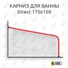 Карниз для ванны 1 MarKa Direct 170х100 Усиленный 20 мм MrKARNIZ фото 1