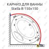 Карниз для ванны Doctor Jet Stella B 150х150 Усиленный 20 мм MrKARNIZ фото 1