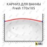 Карниз для ванны GNT FRESH Передний борт 170х105 Усиленный 20 мм MrKARNIZ фото 1
