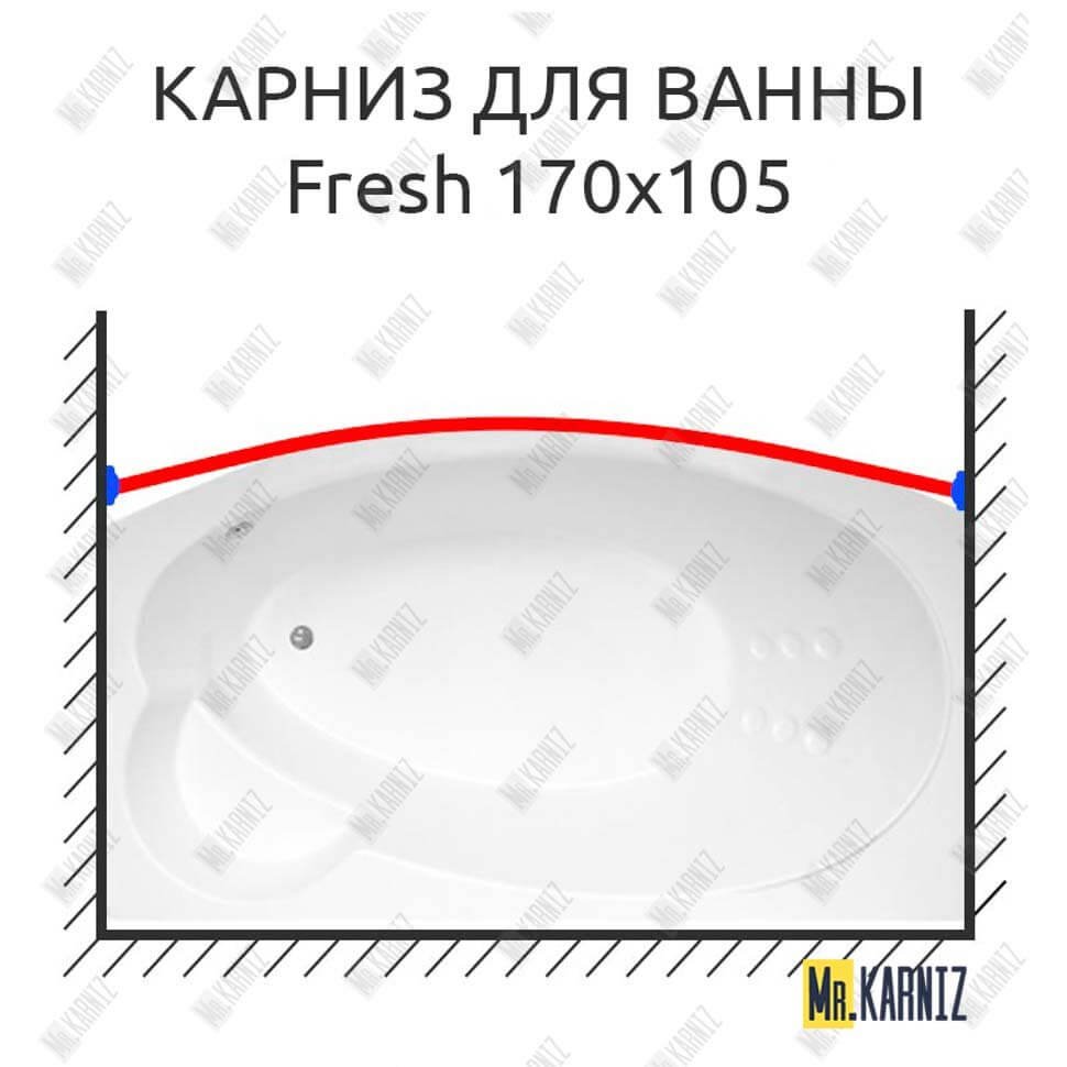 Карниз для ванны GNT FRESH Передний борт 170х105 Усиленный 20 мм MrKARNIZ Карниз для ванны GNT FRESH Передний борт 170х105 Усиленный 20 мм MrKARNIZ