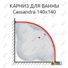 Карниз для ванны 1 MarKa Cassandra 140х140 Усиленный 20 мм MrKARNIZ фото 1